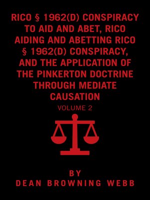 cover image of Rico Conspiracy Law and the Pinkerton Doctrine